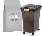 IRIS USA Airtight Dog Food Storage Container, WeatherPro, Removable Wheels - Image 2