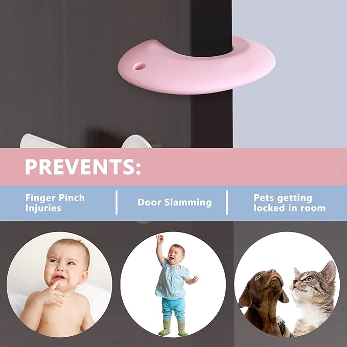 Door Pinch Guard and Door Slam Stopper, Durable Silicone Door Finger Pinch Guard - Image 2