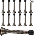 12 Pack Spring Door Stops 3 1/4 Inch Flexible Heavy Duty Spring Door Stopper by KISEER