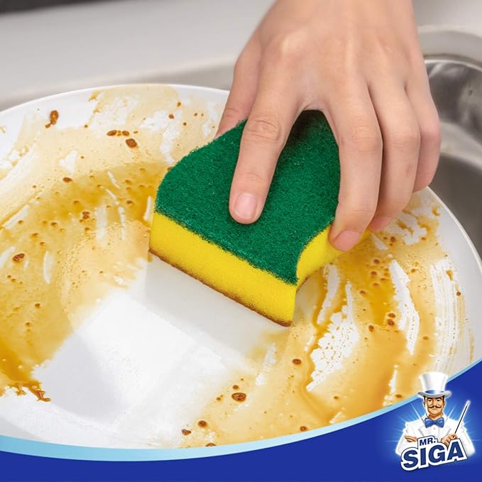 MR.SIGA Heavy Duty Scrub Sponge, Size:11 x 7 x 3cm, 4.3" x 2.8" x 1.2" - Image 6