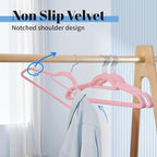 Smartor Pink Velvet Hangers 60 Pack, Space Saving Clothes Hangers - Image 2