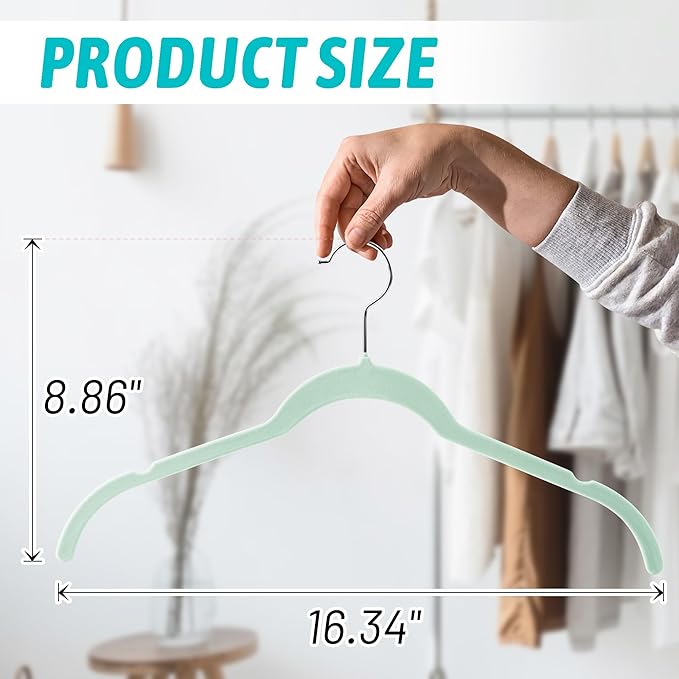Velvet Hangers 50 Pack – Slim Non-Slip Flocked Hangers - Image 6