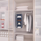 Hanging Closet Organizer, Easy Mount Foldable 4-Shelf Hanging Closet Wardrobe - Image 9