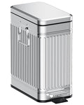 Small Bathroom Trash Can with Lid Soft Close, 6L / 1.6 Gallon Stainless Steel by GibHerz