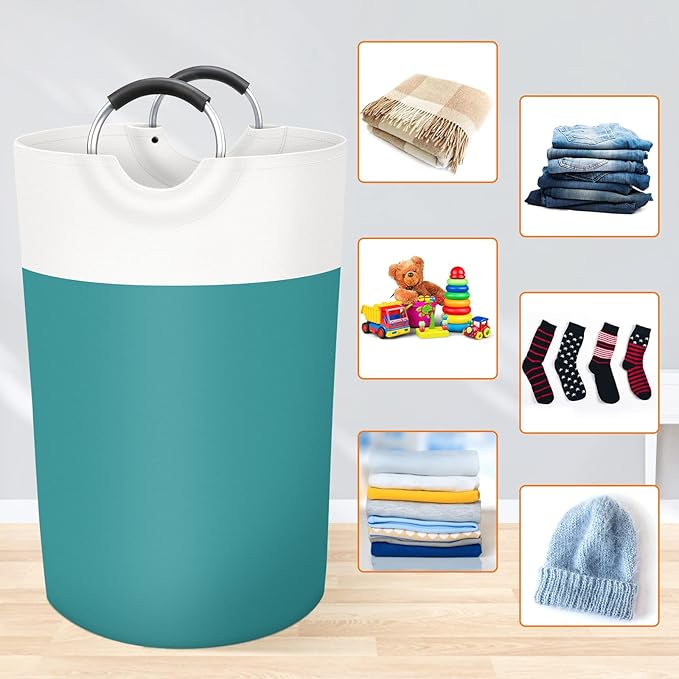 BlissTotes 115L Laundry Basket, Freestanding Laundry Hamper, Collapsible Dirty - Image 4