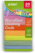 AIDEA Microfiber Cleaning Cloth, Colorful Lint-Free Vibrant Cleaning Rags by AIDEAHOME