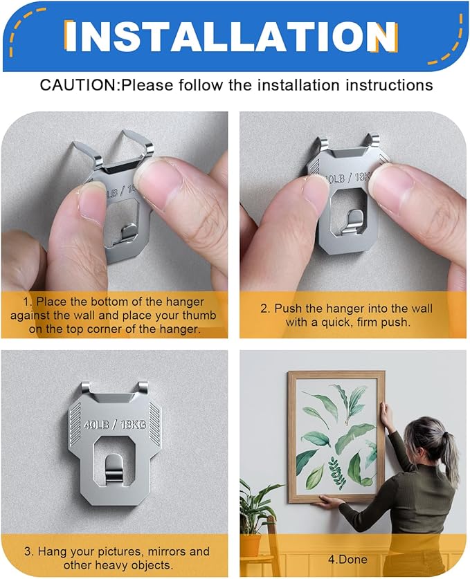 LZC 20Pcs Claw Drywall Picture Hanger: Wall Hooks - Image 4