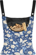 2 Pcs Butterfly and Floral Clothespin Bag by Unknown