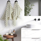 Jacquotha Green Striped Hand Towels - Image 5