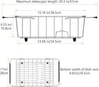 Stainless Steel Dish Drying Rack, Expandable Fruit & Vegetable Drain Rack over - Image 2