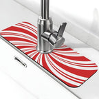 Red And White Candy Swirl Stripe Striped Mint Sugar Candy Cane Themed Kitchen by Unknown