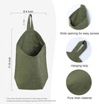 100% Linen Hanging Storage Bags Baskets 2 Pcs, Small Wall Storage Bag - Image 2