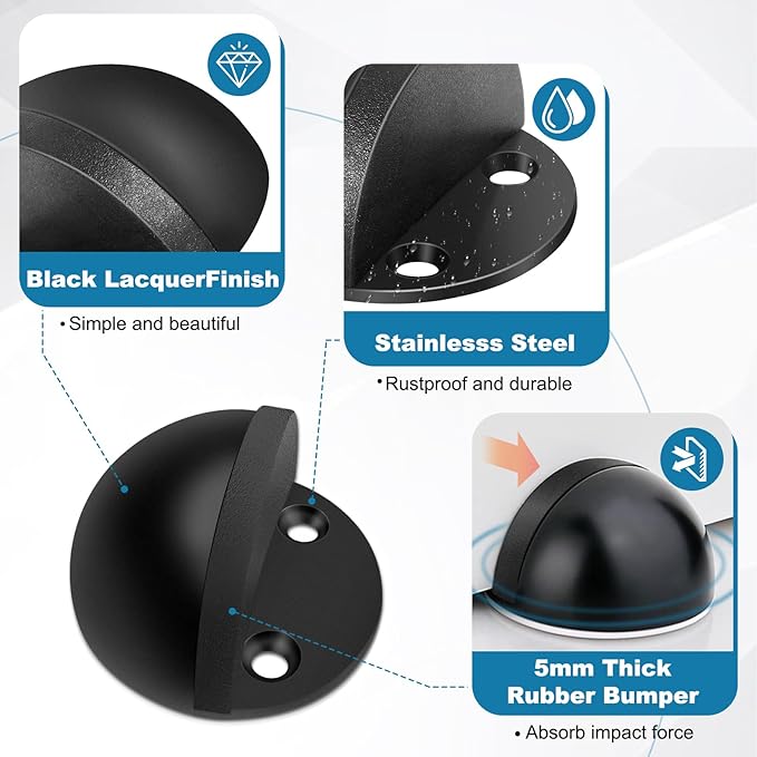Door Stop, Adhesive Floor Door Stopper - Image 5