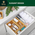 ROYAL CRAFT WOOD Luxury Bamboo Drawer Organizer Storage Box, Bin Set - Image 4