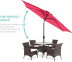 Best Choice Products 10ft Outdoor Table Compatible Steel Polyester Market Patio Umbrella w/Crank and Easy Push Button Tilt - Image 2
