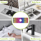 Sink Faucet Absorbing Mat Rainbow Colored Leopard Print Sink Splash Guard - Image 7