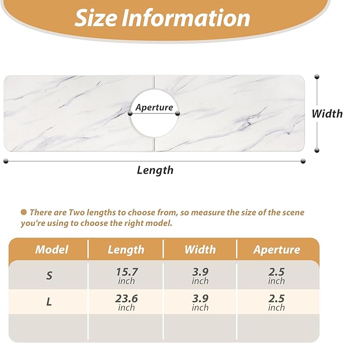 Kitchen Sink Faucet Mat, Diatomaceous Earth Quick Dry Sink Splashback Drying Mat - Image 3