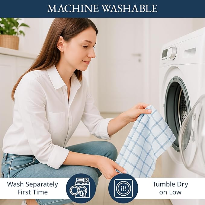LANE LINEN Dish Towels Set of 12-18” x 28” Soft, Absorbent Cotton Kitchen Towels - Image 9