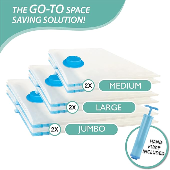 Cozy Essential Vacuum Storage Bags, Compression Space Saver Bags - Image 4
