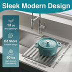 Aluminum Roll Up Dish Drying Rack Over The Sink, 17.7" x 13.4" Rust-Proof - Image 3