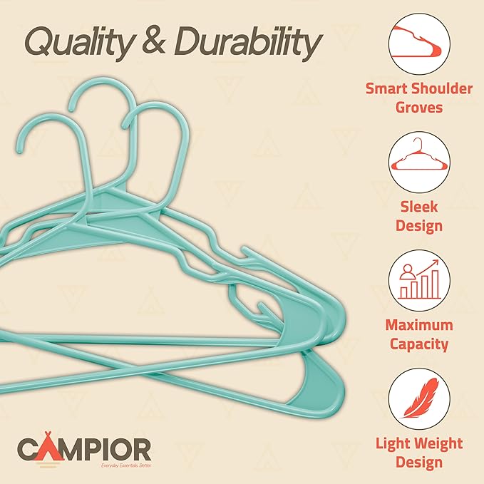 Plastic Clothes Hangers – Heavy Duty Hanger Set, - Image 3