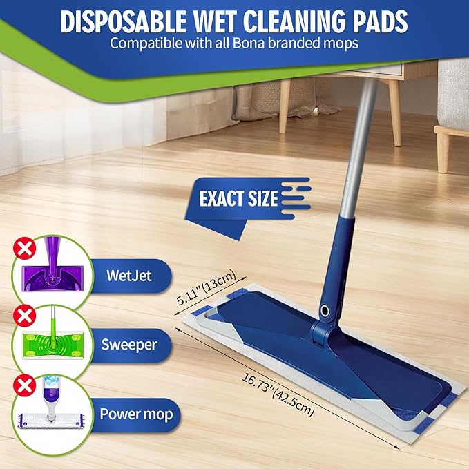 Disposable Wet Cleaning Pads for Hardwood Floor Compatible - Image 2