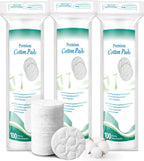 Premium Cotton Rounds for Face, 100% Pure & Natural Facial Cleansing Round Pads by BODFPPC