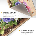 Vintage Flowers Dish Drying Mat Large 24 X18 Hydrangea Microfiber Drying Matt - Image 3