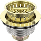 BOTEMY B9171 Gold Kitchen Sink Drain Kit 3 1/2 Sink Strainer by BOTEMY