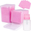 400pcs Lint Free Nail Wipes, 1 Pull-Off Pump-Style Bottle Suitable by qiqibaobao