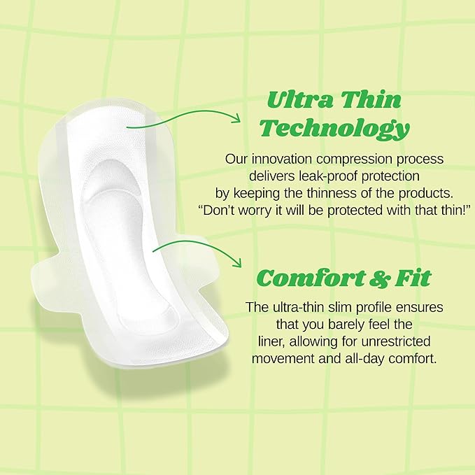 Livlit Regular Size Ultra Thin Sanitary Pads, 100% Organic Cotton from Texas - Image 6