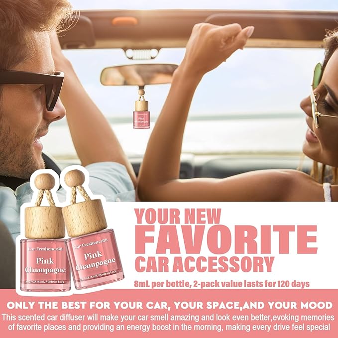 HoogaLife Car Air Freshener Diffuser 2 Pack Hanging Air Freshener Diffuser - Image 3