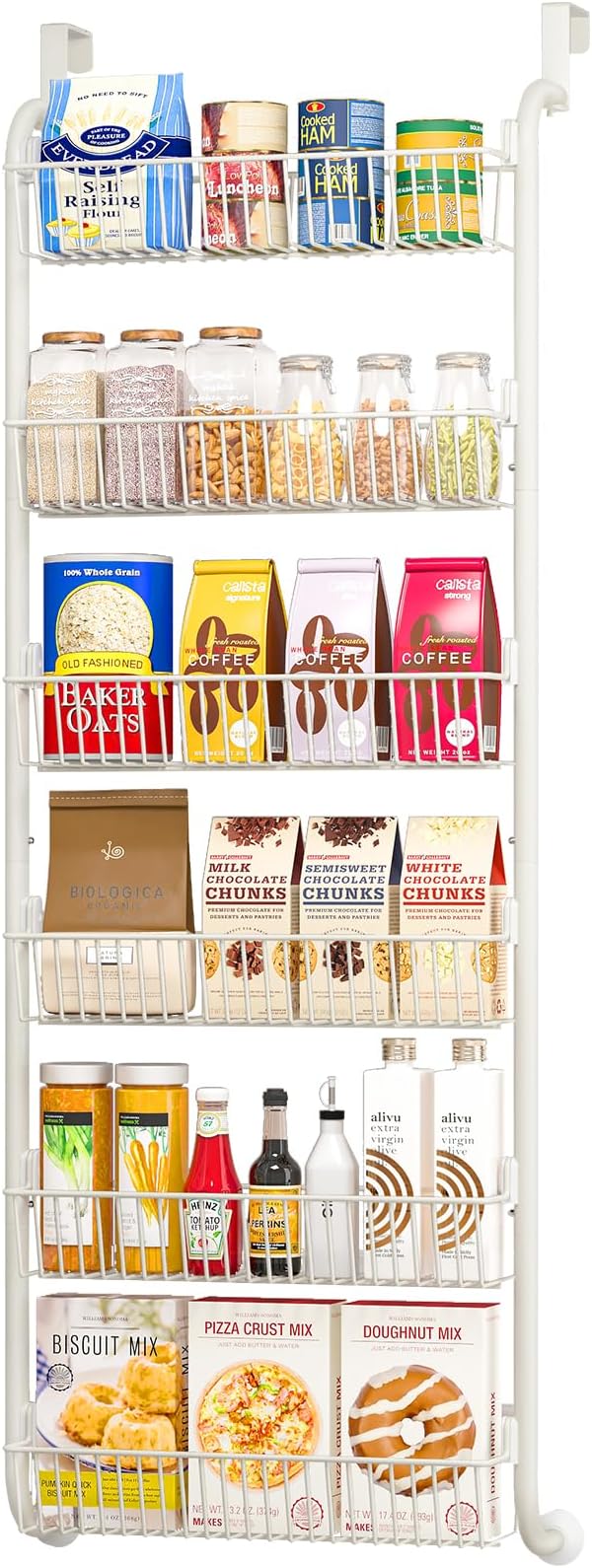 MIAOLI Over the Door Pantry Organizers and Storage, 6-Tier Spice Rack, Home & by Unknown
