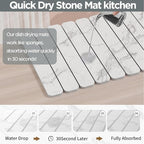 Stone Drying Mat for Kitchen Counter, Quick Dry Stone Mat Kitchen - Image 2