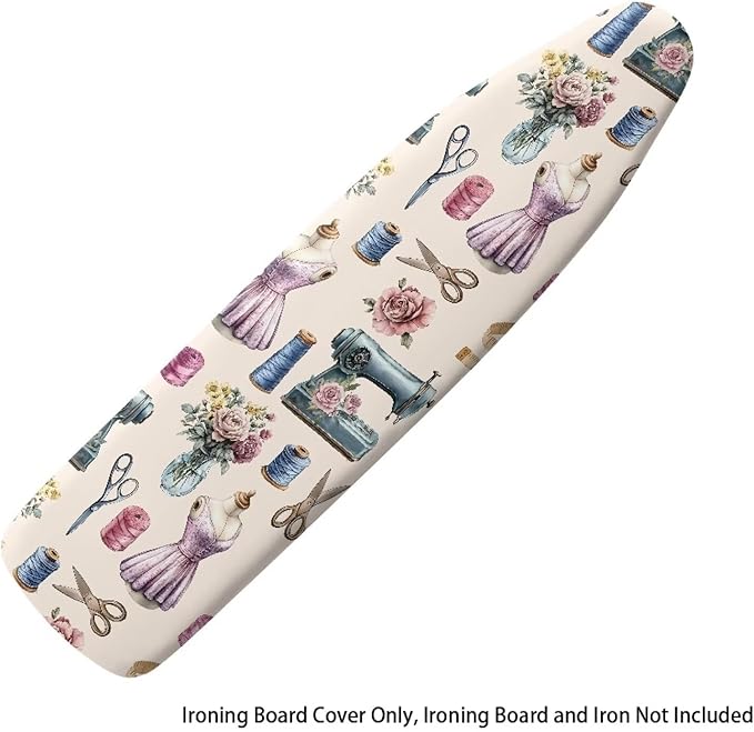 Sprowallow Flowers Ironing Board Cover Standard Size Silicone Coated 15x54 inch - Image 6