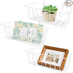 3PCS Wire Baskets, Metal Wire Storage Basket, Wall Hanging Bin and Display by Gddochn