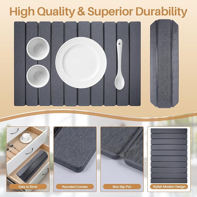 2 PCS Quick Dry Stone Dishes Mats - Image 4