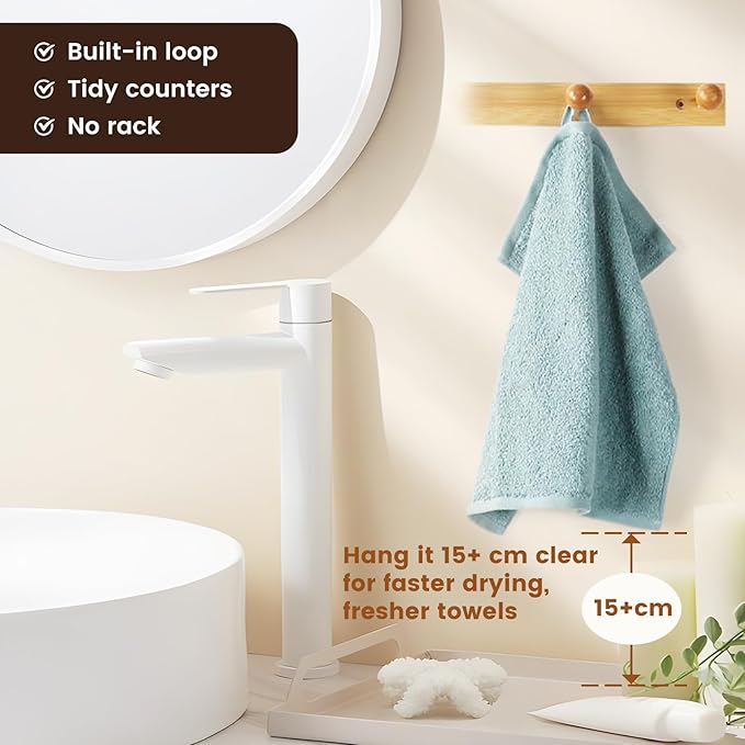 SEMAXE 100% Cotton Washcloths 12-Pack, 13 × 13 Inch Soft Luxury Face Towels – - Image 4