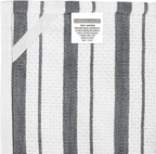 COTTON CRAFT - 4 Pack - Basket Weave Kitchen Towels - Grey - Cotton - Oversized - Image 8