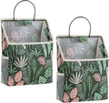 2 Pcs Wall-hanging Storage Bags, Desktop Organizer Basket Cotton Linen Hanging by Unknown