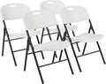 Amazon Basics Foldable Portable Comfortable Sturdy Folding Plastic Chair, 350-Pound Capacity, White, 4-Pack by AmazonBasics