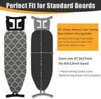 Ironing Board Cover and Pad, Sewn-in Thick Feltpads, Elastic Edge, Fits - Image 4