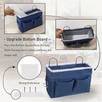 2pcs Middle Wall Hanging Organizer Bag, Linen Fabric Door Hanging Storage Basket - Image 3