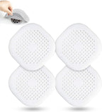 Silicone Square Drain Hair Catcher – 4-in-1 Set Shower Drain Strainer Covers by Unknown
