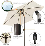 Blissun 7.5 ft Patio Umbrella, Yard Umbrella, Outdoor Market Umbrella with Push Button Tilt Crank (Creamy White) - Image 2