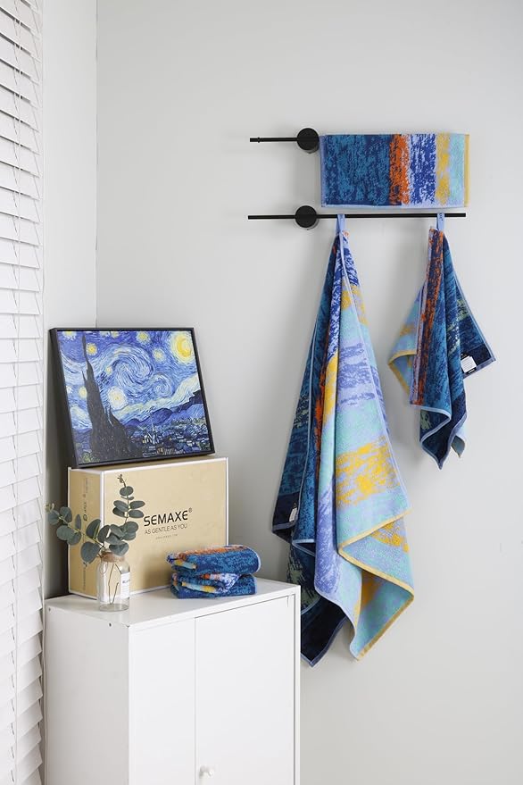 SEMAXE 18-Pack Bath Towel Set Include 6 Bath Towels, 6 Hand Towels, 6 Wash - Image 2