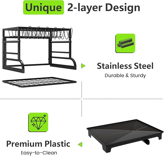 2-Tier Foldable Dish Drying Rack - Image 6
