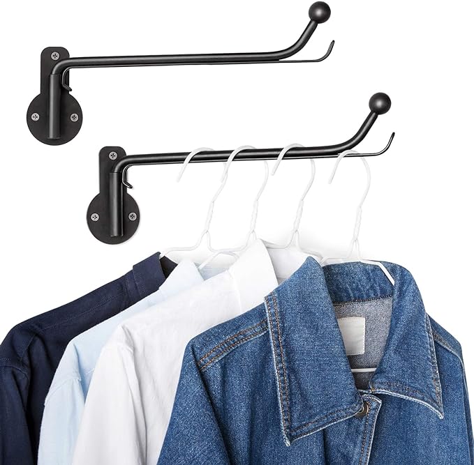 Mkono Wall Mounted Drying Rack Laundry Clothes Hanger by Mkono