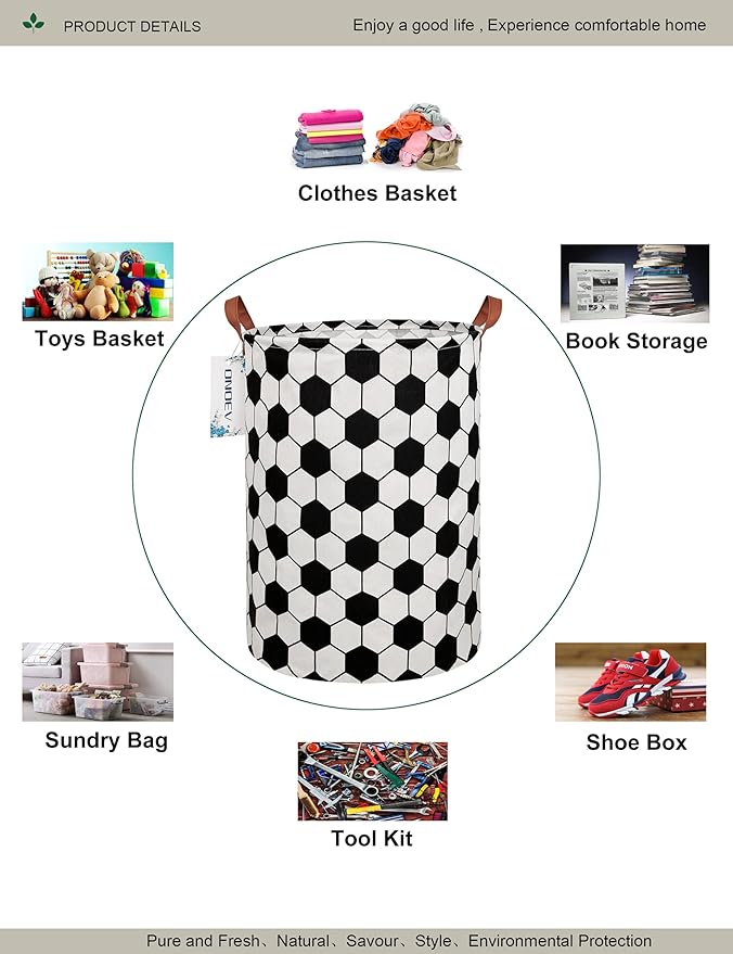 Round Fabric Storage Bin, Decorative Basket, Organizer Basket - Image 3
