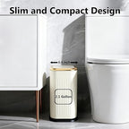 TIPGO Bathroom Trash Can with Lid, 2.1 Gallon / 8 Liter Small Garbage Can - Image 2